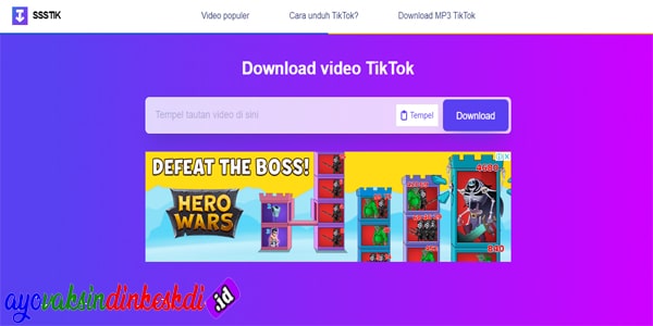 Cara Download Video TikTok Tanpa Watermark Menggunakan SSSTikTok