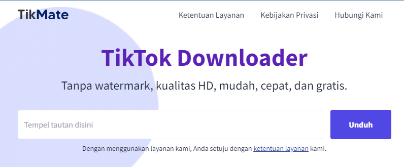 Cara Download Video Tiktok Menggunakan Tikmate Downloader HD