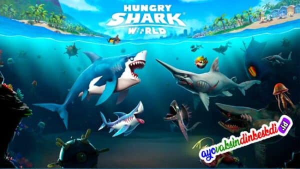 Fitur-fitur Hungry Shark World Mod Apk