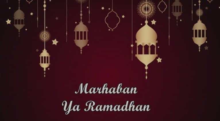 Poster Gambar Marhaban Ya Ramadhan Untuk Pasangan Keluarga