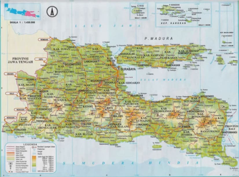 Batas Pulau Jawa Berdasarkan Peta